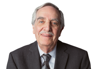 Happy senior businessman portrait mockup