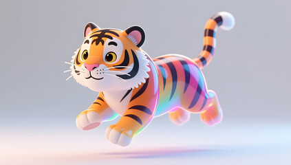 Fototapeta premium 3D cute cartoon animal image IP mascot illustration