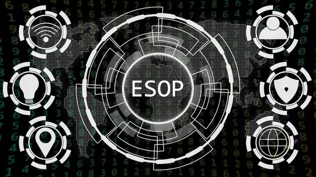 Futuristic Digital Interface Global Network Security Technology Data Flow Concepts E S M World Map Technology Icons Connection Innovation Digitalization Abstract Background