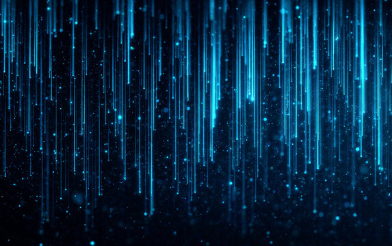 Abstract digital blue lines flowing in a futuristic pattern