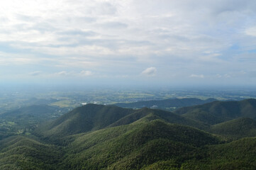 Mountain view and sky in rainy season at Chiang Mai, Northern Thailand 