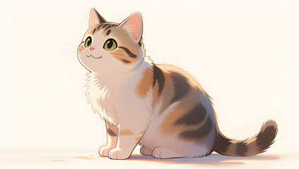 Fototapeta premium illustration of fantasy art image of colorful cat