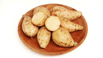 Indonesian sweet potato pile, known as Ubi Cilembu or Ubi Manis from West Java