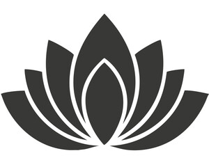 vector illustration of a black and white flower