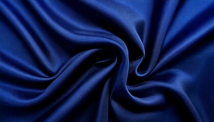 Obraz premium Luxurious dark navy blue silk fabric with elegant draping 