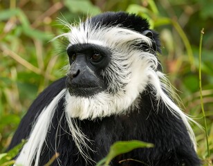 Obraz premium Close-up of a monkey in a forest
