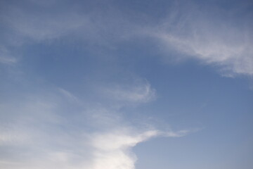 Obraz premium beautiful blue sky and white cloud background in springtime