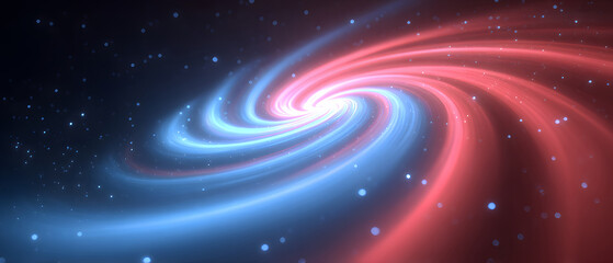 Obraz premium Spiral galaxy in dreamy cosmic night sky