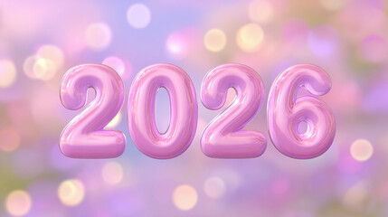 粉色2026数字背景