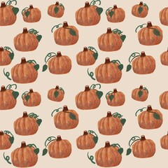 halloween pumpkin seamless pattern