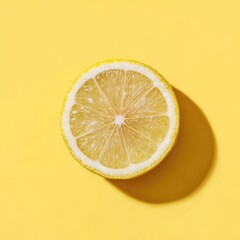 Lemon Slice on Yellow