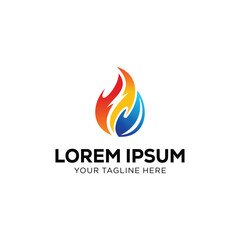 Colorful Flame Logo Design