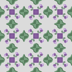 ornamental vector seamless pattern with vintage colorful design