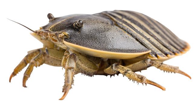 Horseshoe Crab Features Hard Exoskeleton isolated on white