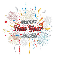 Aesthetic Happy New Year 2026 Celebration Graphic