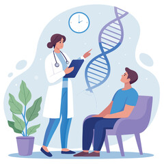 Animal Illustration Design for Genetic Counseling A Colorful and Informative Visual Representation Suitable for Educational Materials and Healthcare Communications with Helvetica and Courier fonts