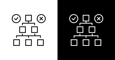 Decision Support White Icon Set Design
