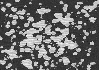 Abstract black white ink splatter texture. Grunge stain droplet background. For artistic overlay design template.