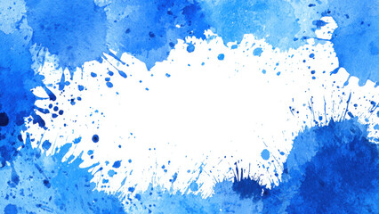 Vibrant Blue Watercolor Splash Background