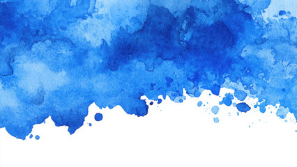 Vibrant Blue Watercolor Splash Background