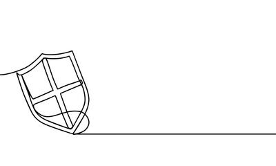 protection badge continuous line