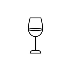 Champagne glasses icon simple vector isolated symbol linear illustration for web and app..eps