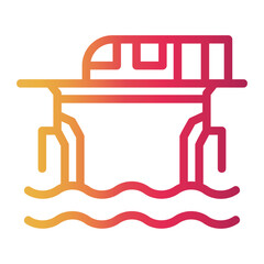 river Line Gradient Icon
