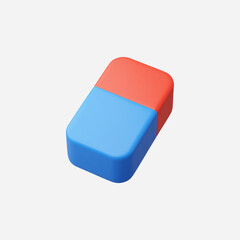 3d Realistic Eraser icon vector Illustration