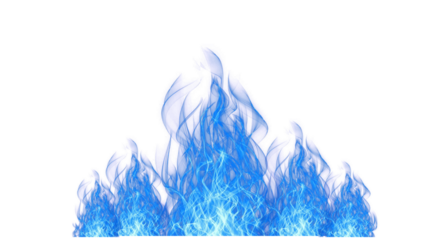 Transparent blue flames fire suitable in pubs and bars