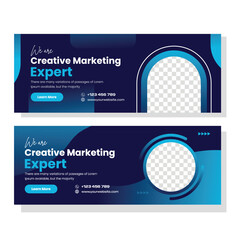 WebCreative agency, digital marketing agency facebook cover banner template