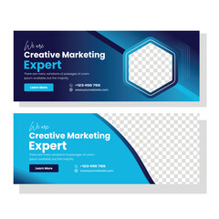 WebCreative agency, digital marketing agency facebook cover banner template