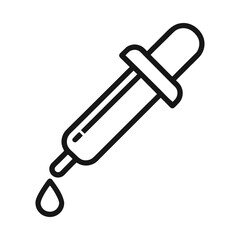 Vector line icon of a dropper. Skin care item