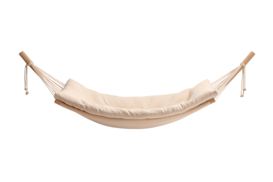 A cozy, stylish hammock designed for relaxation and comfort, accentuating a peaceful atmosphere for leisure.