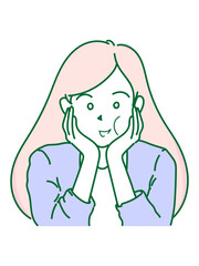 女性　イラスト