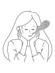 Obraz premium 女性 イラスト