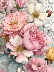 pink rose background