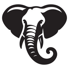 Elephant Head Logo Vector Image