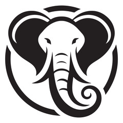 Elephant Head Logo Vector Image