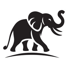 Elephant Silhouette Logo Vector Image