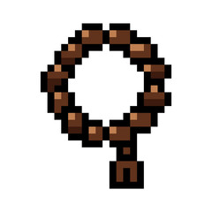 Obraz premium Tasbih prayer beads in pixel art style