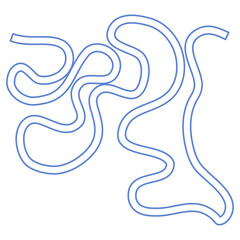 Obraz premium Maze Puzzle Dynamic abstract blue lines create modern flowing artistic pattern for creative projects and designs