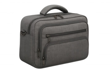 Gray laptop bag with padded compartments, durable handle, offering sleek protection and professional versatility for digital professionals