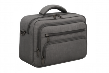 Gray laptop bag with padded compartments, durable handle, offering sleek protection and professional versatility for digital professionals