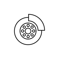 Disk brake icon simple vector isolated symbol vector flat black simple illustration for web and app..eps