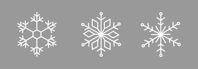 snowflake line icon. snowflake icon set.