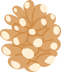 Pinecone Illustration, Autumn Forest Clipart, Cozy Winter Nature Graphic, Rustic Woodland Design for Thanksgiving and Christmas Stickers and Prints