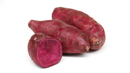 Ubi Ungu. Purple sweet potato, or in scientific terms Ipomoea Batatas var Ayamurasaki, is a variety of sweet potato that has purple skin and flesh.