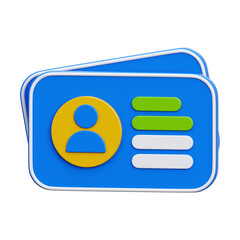 Business Card 3D Icon