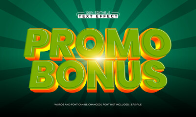 promo bonus editable text effect for discount