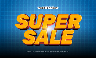 super sale editable text effect for discount
